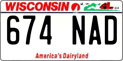 WI license plate 674NAD