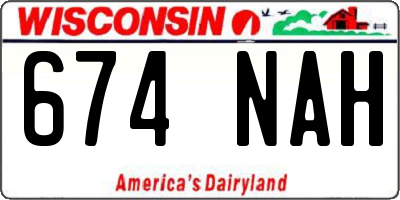 WI license plate 674NAH