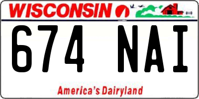 WI license plate 674NAI