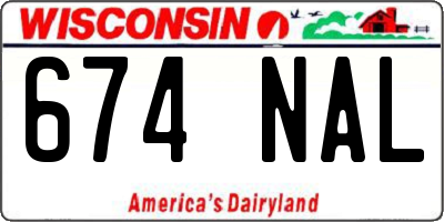 WI license plate 674NAL