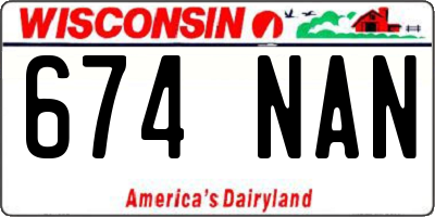 WI license plate 674NAN