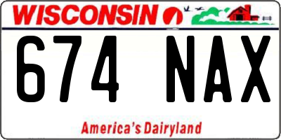 WI license plate 674NAX
