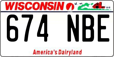 WI license plate 674NBE
