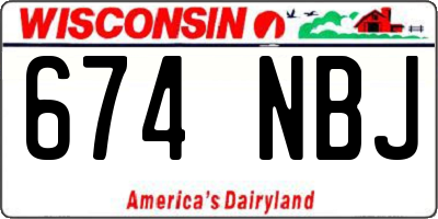 WI license plate 674NBJ
