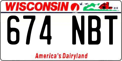 WI license plate 674NBT