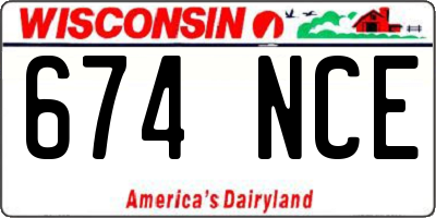 WI license plate 674NCE