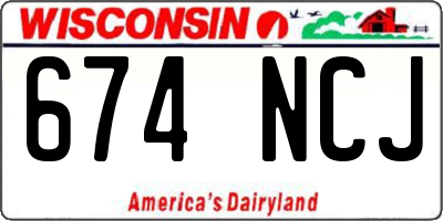 WI license plate 674NCJ