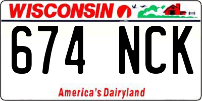 WI license plate 674NCK