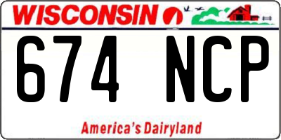 WI license plate 674NCP