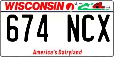 WI license plate 674NCX