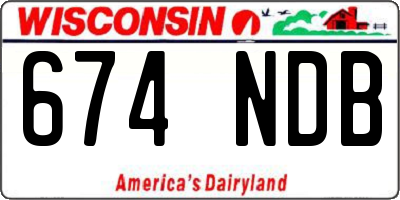 WI license plate 674NDB