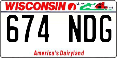 WI license plate 674NDG