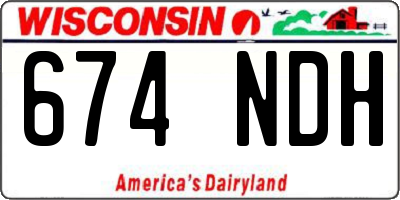 WI license plate 674NDH