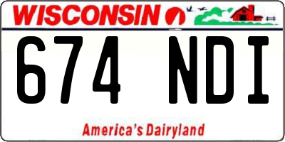 WI license plate 674NDI