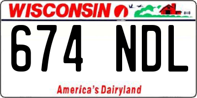 WI license plate 674NDL