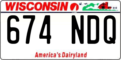 WI license plate 674NDQ