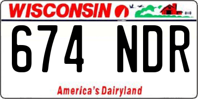WI license plate 674NDR
