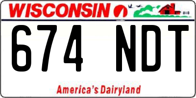 WI license plate 674NDT