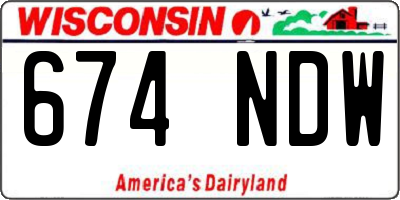 WI license plate 674NDW