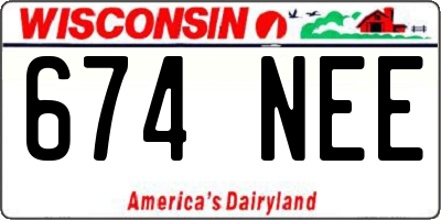 WI license plate 674NEE