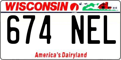WI license plate 674NEL