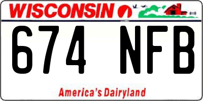 WI license plate 674NFB