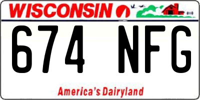 WI license plate 674NFG