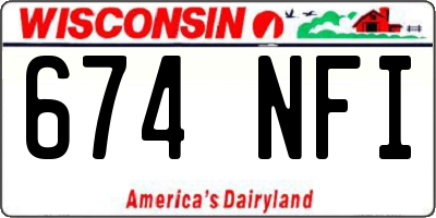 WI license plate 674NFI
