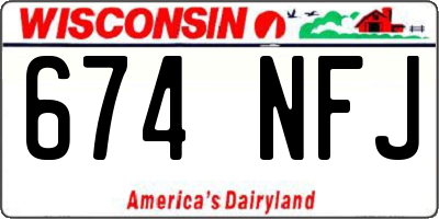 WI license plate 674NFJ
