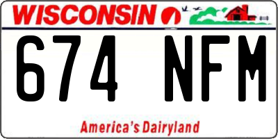 WI license plate 674NFM
