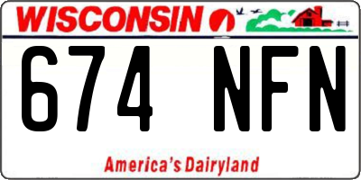 WI license plate 674NFN