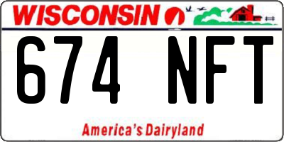 WI license plate 674NFT