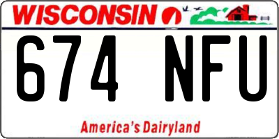 WI license plate 674NFU