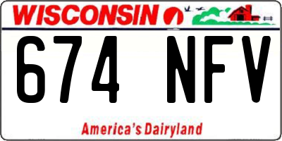 WI license plate 674NFV