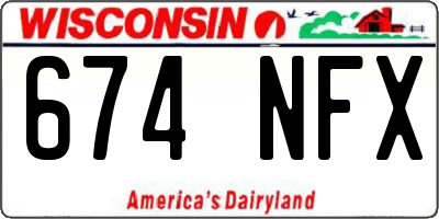 WI license plate 674NFX