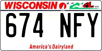 WI license plate 674NFY