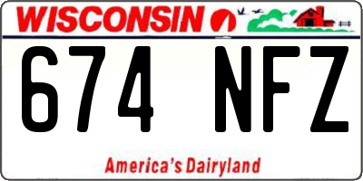 WI license plate 674NFZ