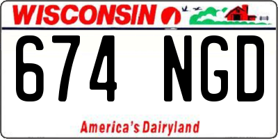 WI license plate 674NGD