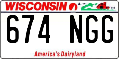 WI license plate 674NGG