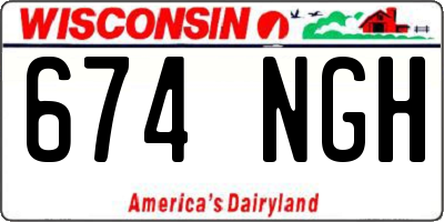 WI license plate 674NGH