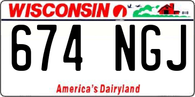 WI license plate 674NGJ