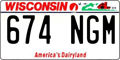 WI license plate 674NGM