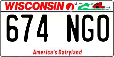 WI license plate 674NGO