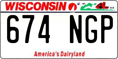 WI license plate 674NGP