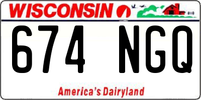 WI license plate 674NGQ