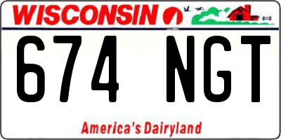 WI license plate 674NGT