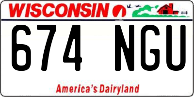 WI license plate 674NGU