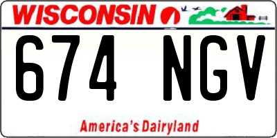 WI license plate 674NGV