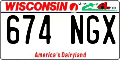 WI license plate 674NGX