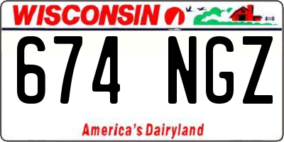 WI license plate 674NGZ